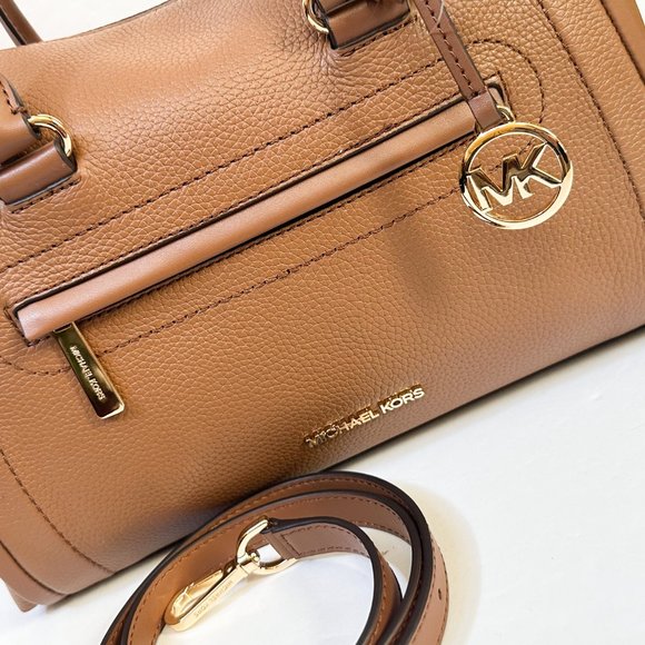 Michael Kors Carine Large Satchel Shoulder Crossbody Bag Brown - Picture 11 of 14